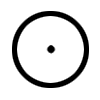 Símbolo do Sol - Círculo com um ponto central